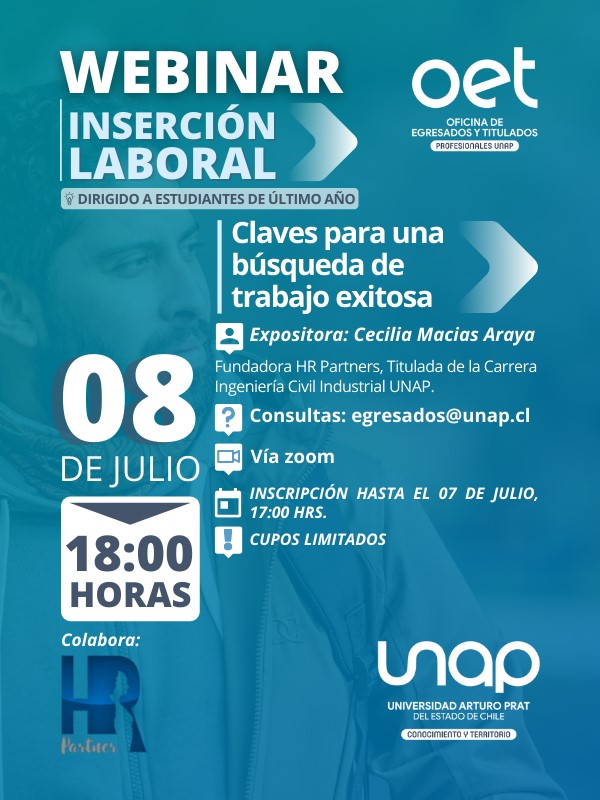 Afiche webinar inserción laboral