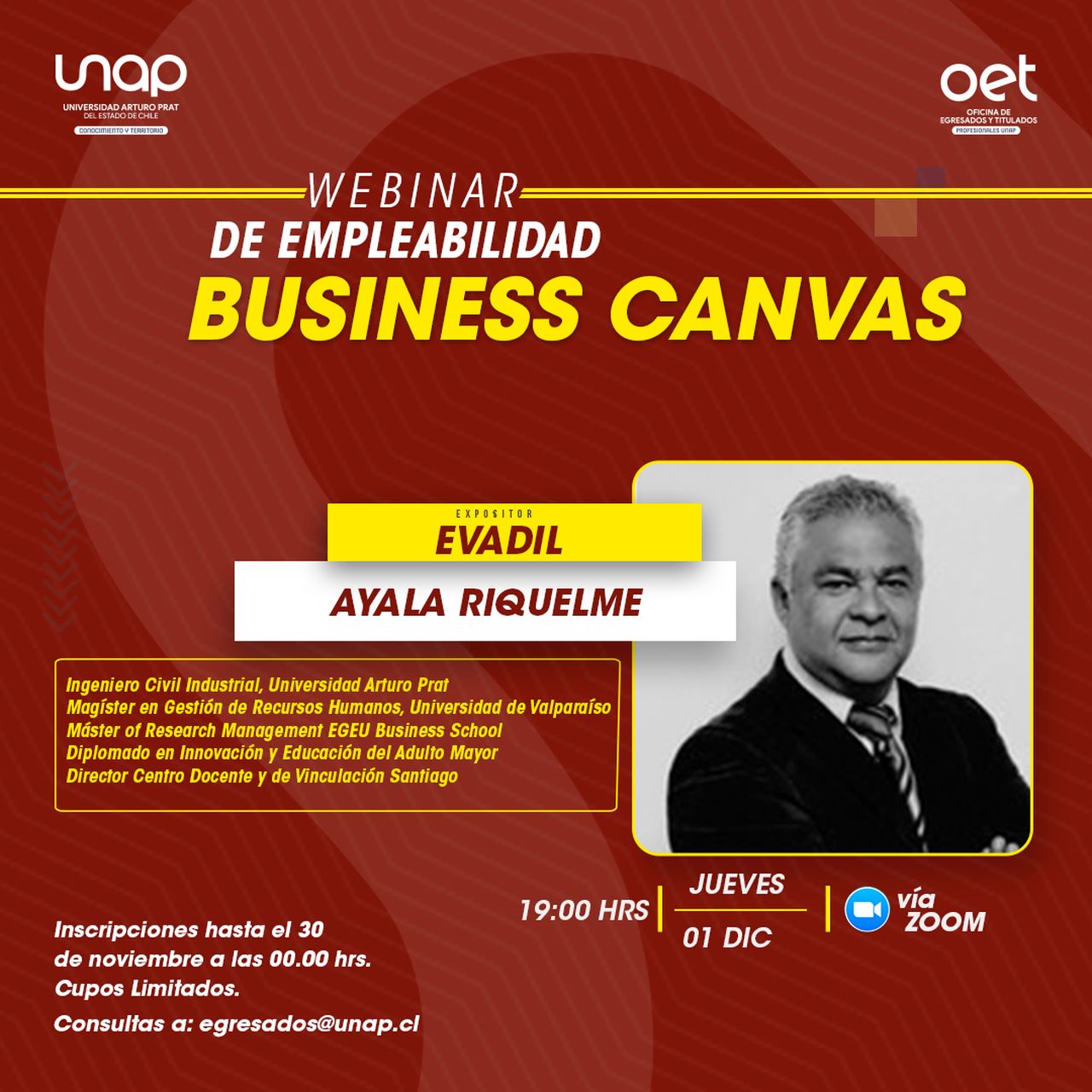 WEBINAR INSERCIÓN LABORAL - BUSSINES CANVA - MAIL